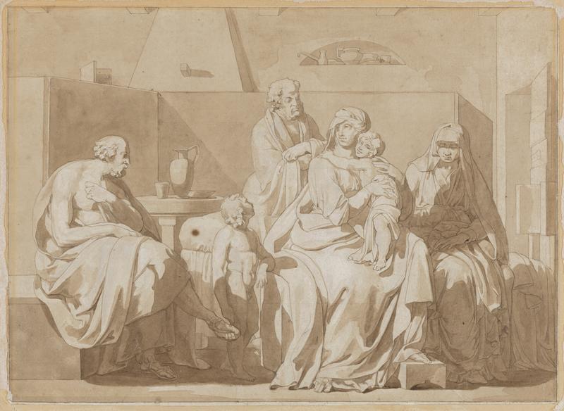 Holy Family with Saint Elizabeth, Saint Zacharias, and Saint John the Baptist in an Interior